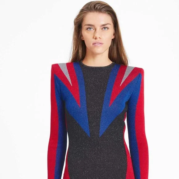 PUMA x BALMAIN Women's Jacquard Dress - Picture 1 of 10